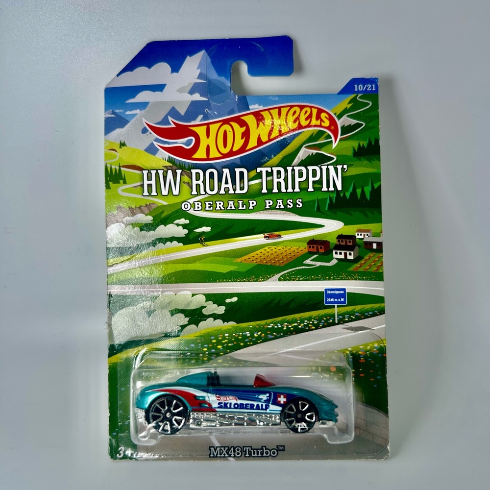 2015 Hot Wheels Road Trippin-Oberalp Pass 10/21 MX48 TURBO Teal w/Chrome Trap5Sp